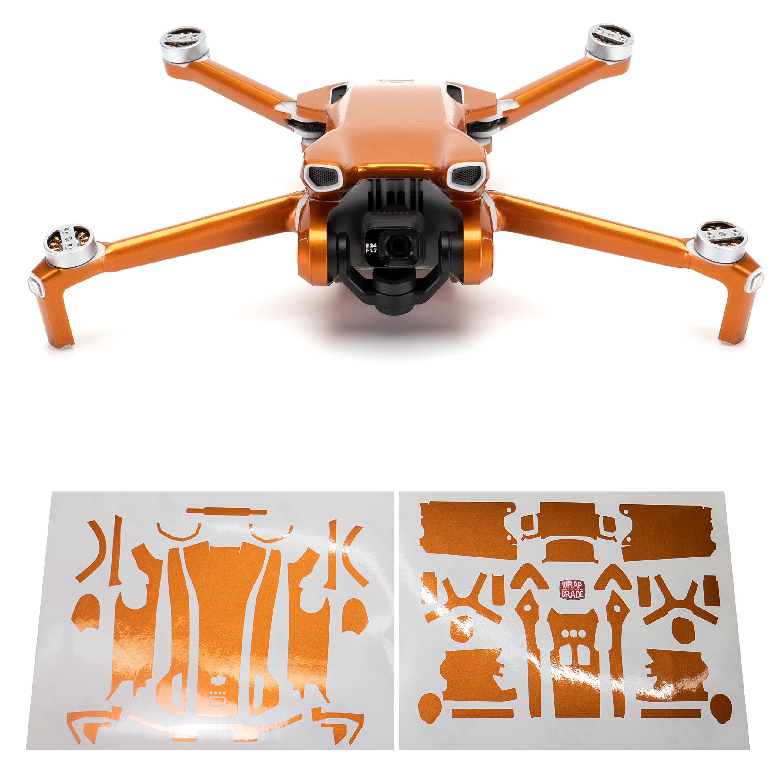 WRAPGRADE Skin Stickers compatible with DJI Mini 3 | Main Unit (BUTTERFLY COPPER) — image 1