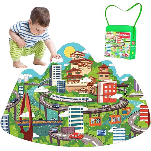 CVARRISE Jigsaw Puzzles Games for Kids - 102pcs Cardboard Floor Puzzle Toys for 3 4 5 6 7 Year Old Age Children