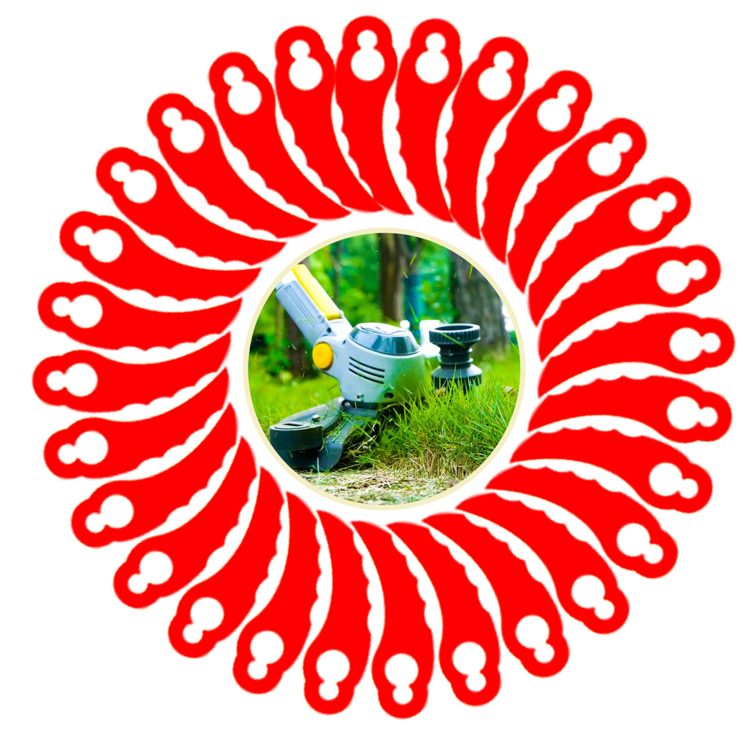 Cordless Grass Strimmer/Edger Accessories, 40 double fly leaf blades，For vivianus Garden brush cutter Grass Trimmers