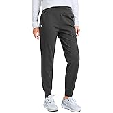 G Gradual Women's Fleece Lined Joggers High Waisted Water Resistant Thermal Hiking Pants Cold Weather Sweatpants with Pockets