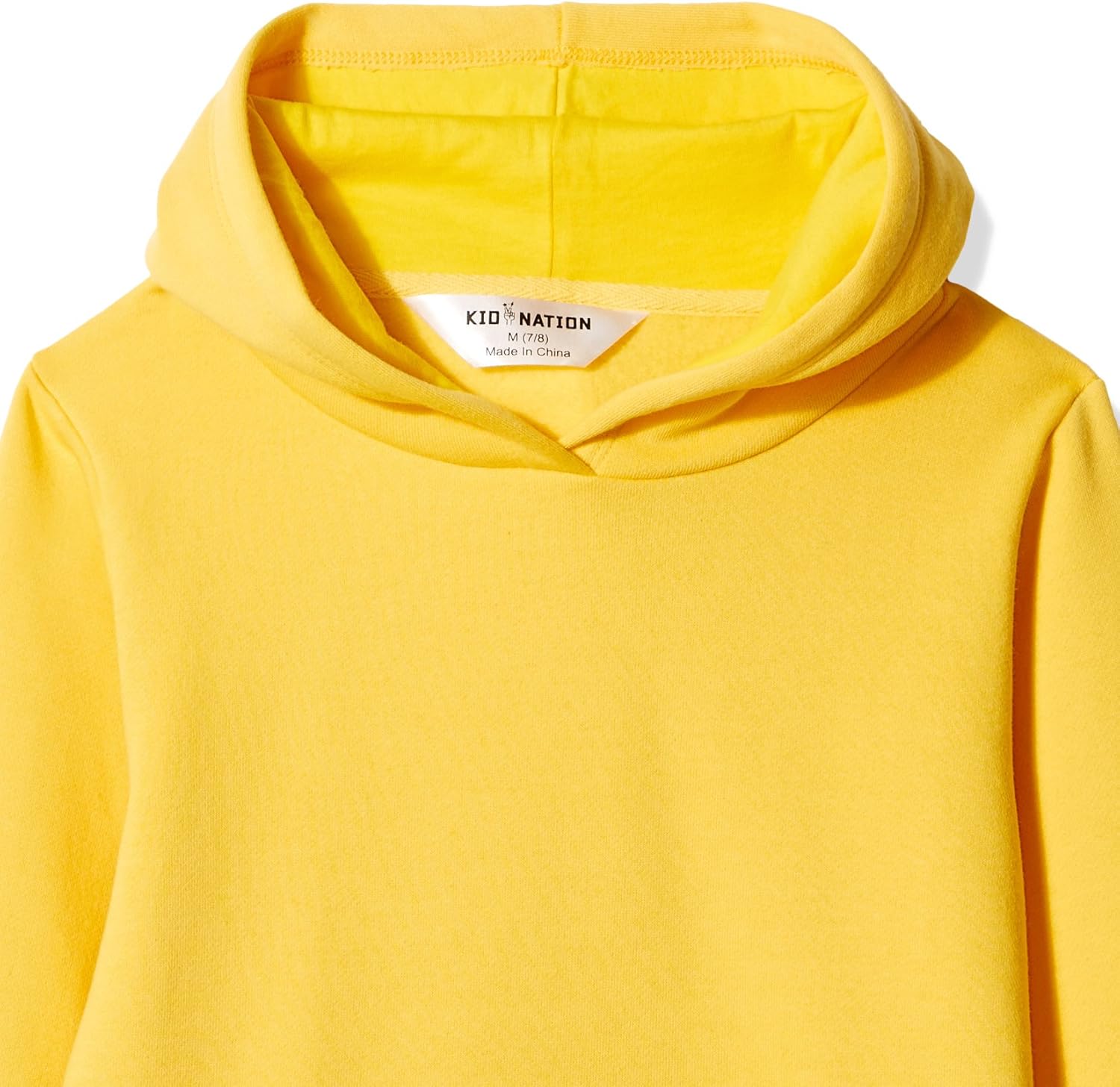 Kid Nation Kids' Soft Brushed Fleece Casual Basic Pullover Hooded Sweatshirt Hoodie for Boys or Girls 4-12 Years: Clothing