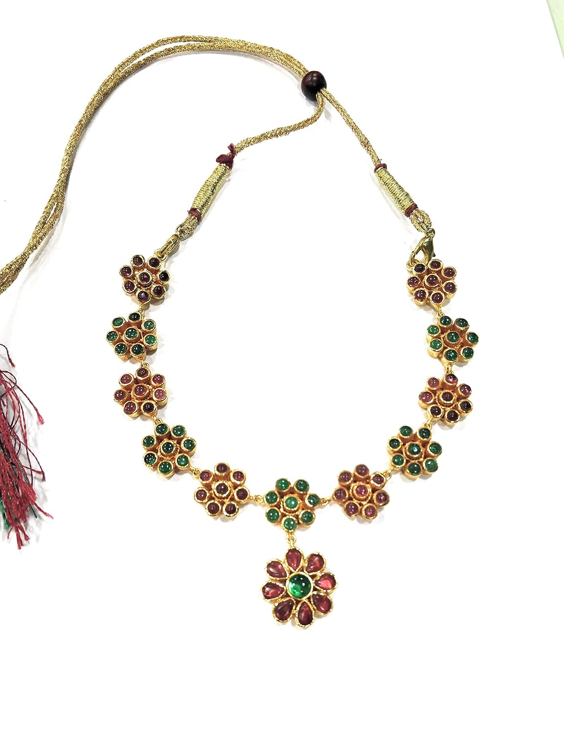 Buy Silverwala 925 92 5 Silver With Gold Plated Unique Traditional Design Temple Jewelry Necklace With Ruby Emerald Stone Fashion Necklace For Women And Girls At Amazon In silverwala 925 92 5 silver with gold plated unique traditional design temple jewelry necklace with ruby emerald stone fashion necklace for women and