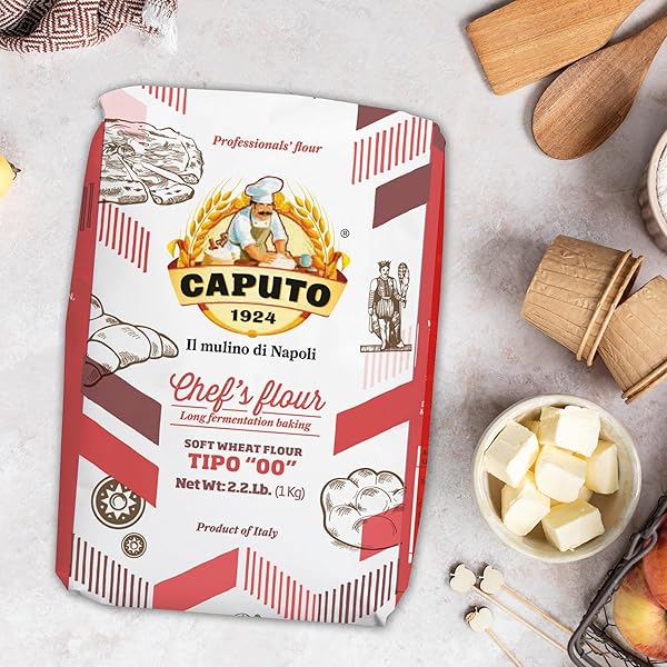 ANTIMO CAPUTO CHEFS FLOUR 2.2 LB (PACK OF 2) – ITALIAN DOUBLE ZERO 00 – SOFT WHEAT FOR PIZZA DOUGH, BREAD, & PASTA