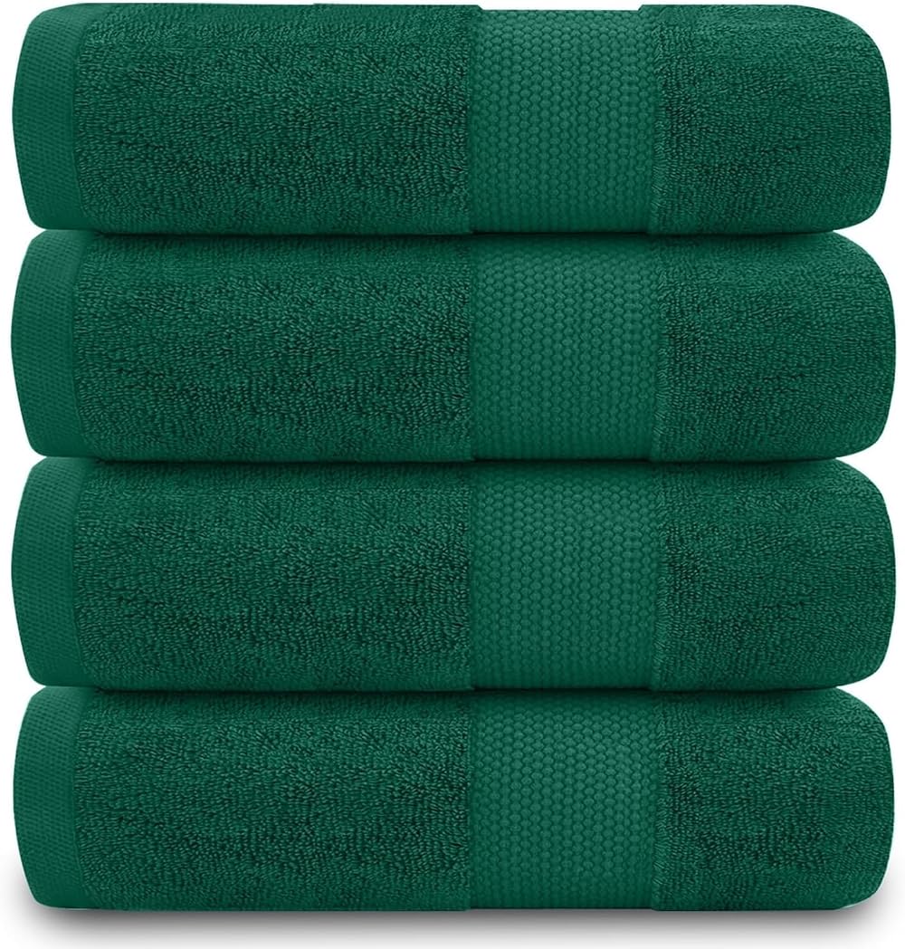 GC GAVENO CAVAILIA Hand Towels 700 GSM Egyptian Cotton Set of 4 Green 50x85