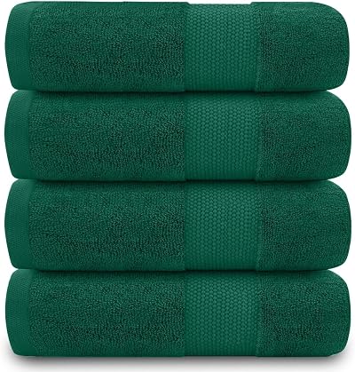 GC GAVENO CAVAILIA Hand Towels 700 GSM Egyptian Cotton Set of 4 Green 50x85