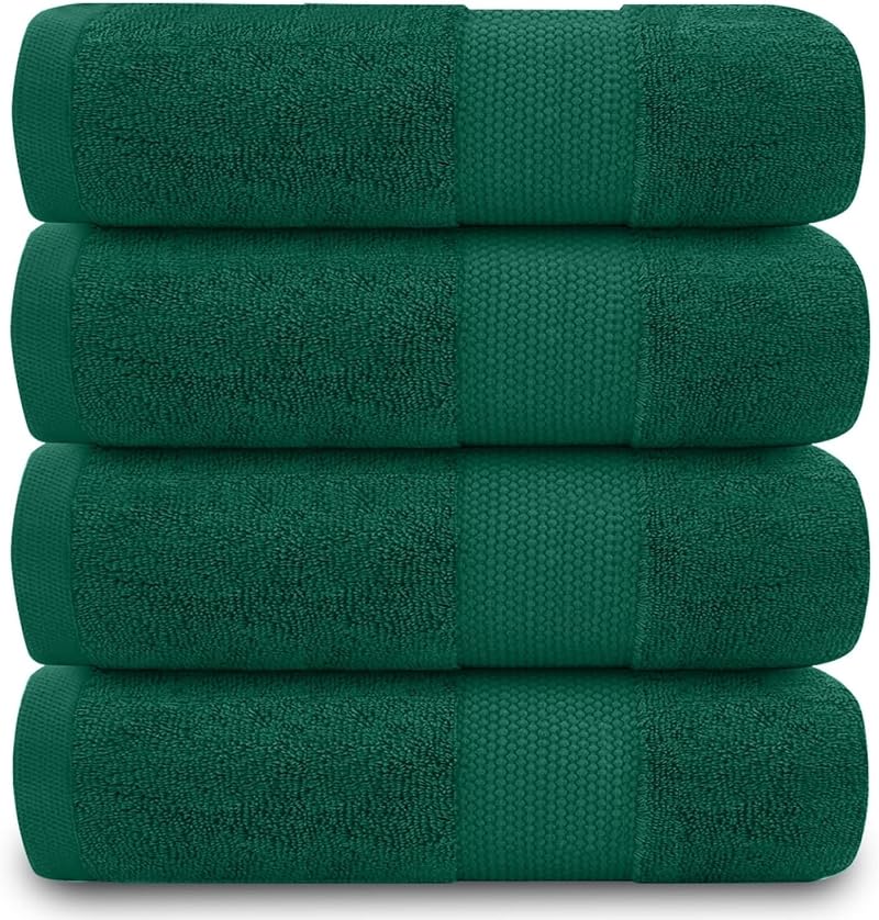 GC GAVENO CAVAILIA Hand Towels 700 GSM Egyptian Cotton Set of 4 Green 50x85