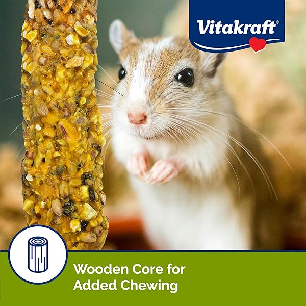 VITAKRAFT CRUNCH STICKS HAMSTER TREAT – PEANUT AND HONEY – HAMSTER CHEW STICKS