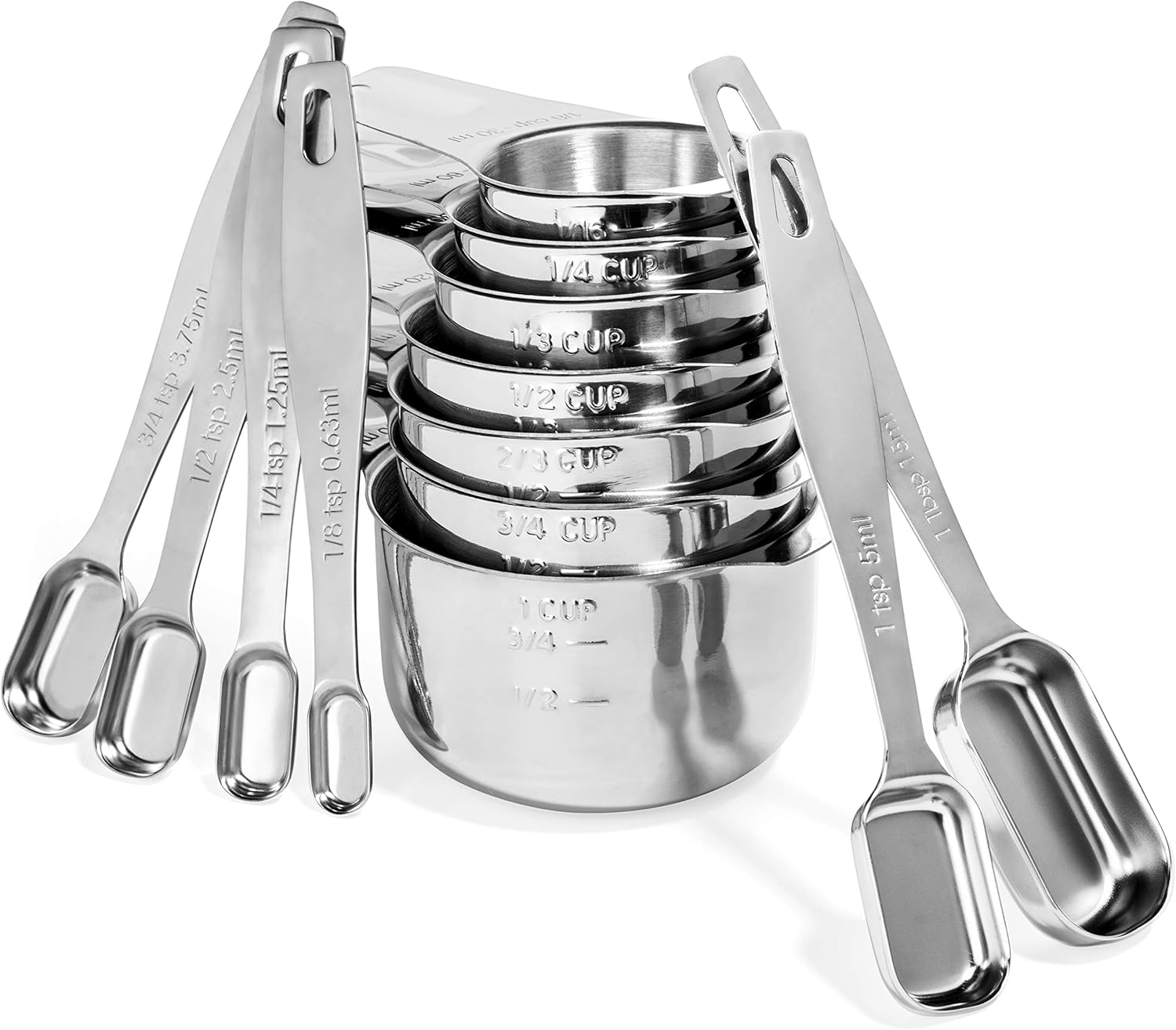 Best Stackable Design Glass Measuring Cup Set Storage Space Kitchen Home Utensils