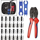 Houseables Solar Crimping Tool, Ratcheting Terminal Cable Crimper, 51 PCS, for 2.5-6.0mm², 26-10 AWG, 4mm Multi-Contact, Wire