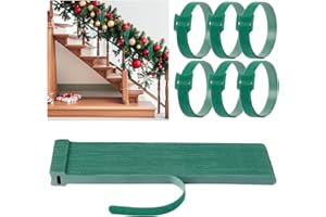 ARCHCRTC 80 Pcs Christmas Garland Ties Reusable Green Nylon Garden Plant Cable Straps Adjustable Banister Ties for Christmas Tree Wreath Garland Wrapping Door Stairway Railings Decoration (80, 12 Inch)