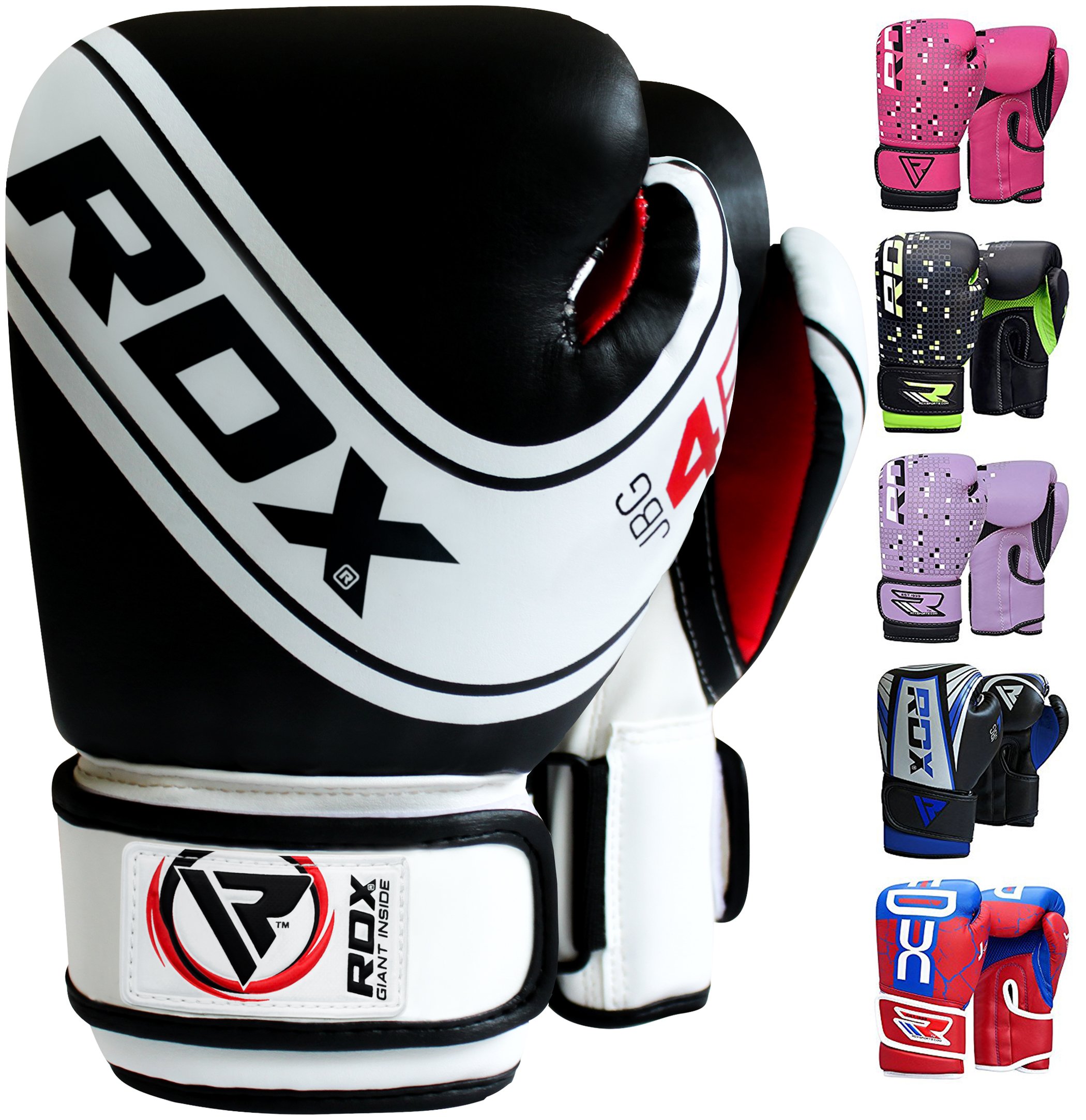 RDX Kids Boxing Gloves Maya Hide Leather 4oz 6oz Junior Punch Bag MMA