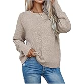 Verdusa Women's Fall Sweaters Elegant Crewneck Pullover Sweater Streetwear Casual Knit Tops