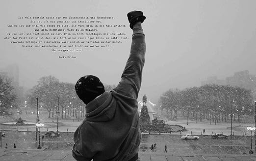 time4art Rocky Balboa Tableau sur toile avec citation Boxe time4art Rocky Balboa Tableau sur toile avec citation Boxe