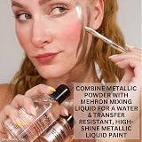 Mehron Metallic Powder .5 oz Silver Ultra Reflective Vegan Cruelty Free Makeup view 4