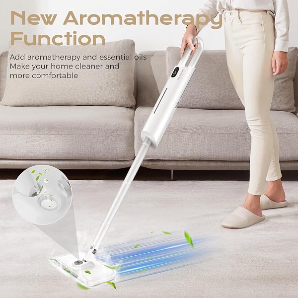 STEAM MOP ALL-IN-ONE FOR FLOOR CLEANING, MULTIPURPOSE STEAM CLEANER FOR HOME WITH LED DISPLAY SCREEN, DETACHABLE HANDHELD FLOOR STEAMER WITH SCENT CONTAINER AND STRAP FOR HARDWOOD,TILES AND CARPET