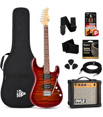 Amazon.com: Pyle Left Handed Electric Guitar and Amp Kit - Full