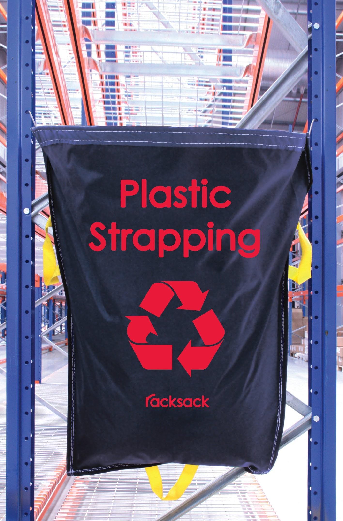 Blue Racksack Warehouse Recycling Sack 1000mm high x 920mm wide - 160L - Recycling Waste Segregation Management - Warehouse Recycling Sack, Recycling Sack (Pack of 10 - Plastic Strapping)
