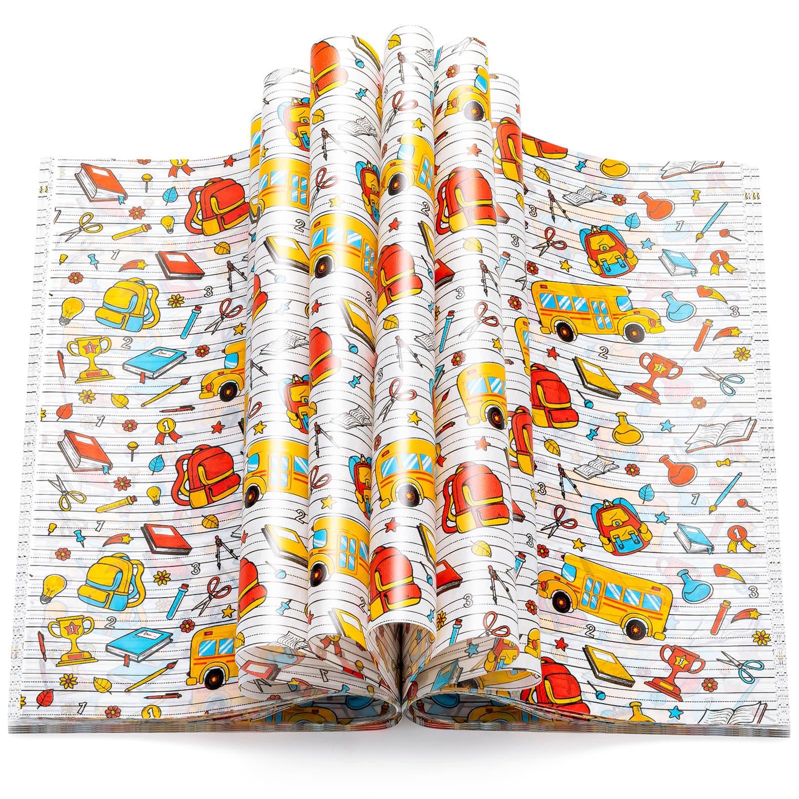 Photo 1 of 100Pcs Back to School Wax Paper Sheets for Food, Wax Paper for Food Sandwich Wrap Paper Deli Wraps, Waterproof Oil-proof Picnic Basket Liners with Bag Pattern for Kitchen Handmade Food
