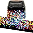 Youngever 52.5 ft Bulletin Board Borders Confetti Border for Classroom Decoration, Confetti on Black