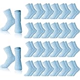 Handepo 24 Pairs Women Fuzzy Socks Bulk Winter Fluffy Sleeping Slipper Socks for Home Outdoor Gift Ladies Valentine's Day