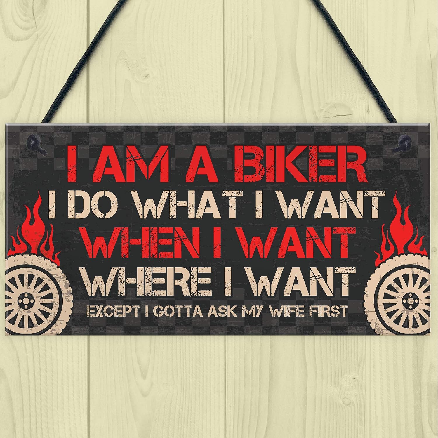 Red Ocean BIKER Gifts For Men Gift For Motorbike Motorcycle Lovers Garage Man Cave Sign Gift For Dad Grandad Son Brother - Image 3