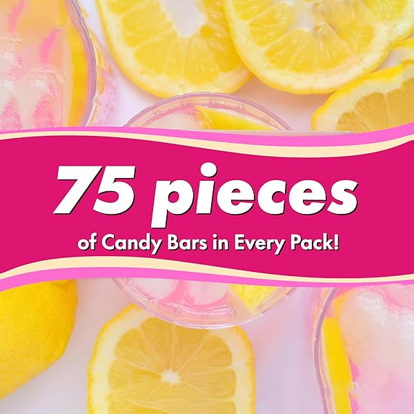 PINK LEMONADE CRISP WAFERS 5 POUNDS APPROX 75 PIECES – CANDY BARS CANDY CHOCOLATE BARS – LIMITED EDITION FLAVOR – INDIVIDUALLY WRAPPED SNACKS – WAFERS BULK