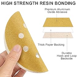 LotFancy 5 Inch 8 Hole 80 Grit Sanding