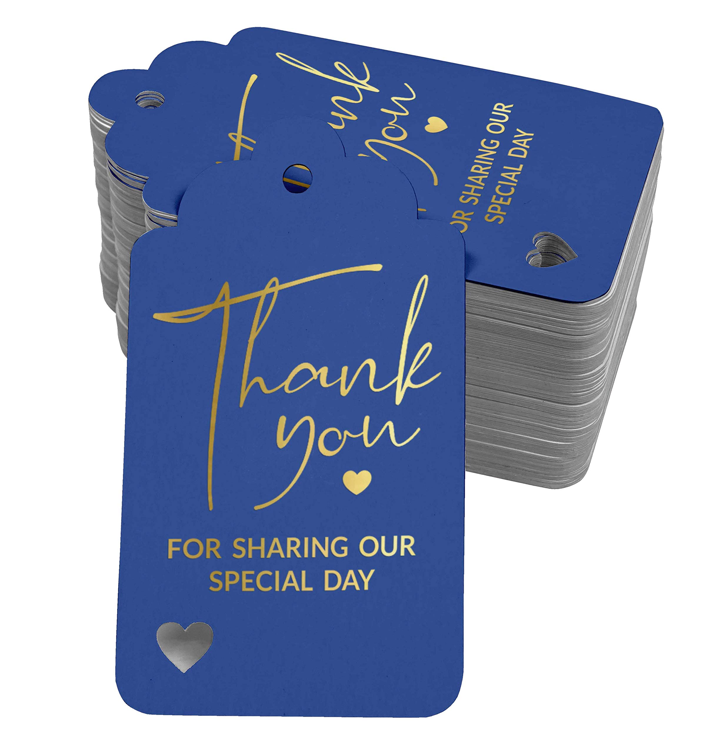 Inkdotpot Real Gold Foil Thank You For Sharing Our Special Day Bridal Shower-Baby Shower-Retirement-Wedding-Birthday Tags Favor Hang Paper Tags 50 Pieces