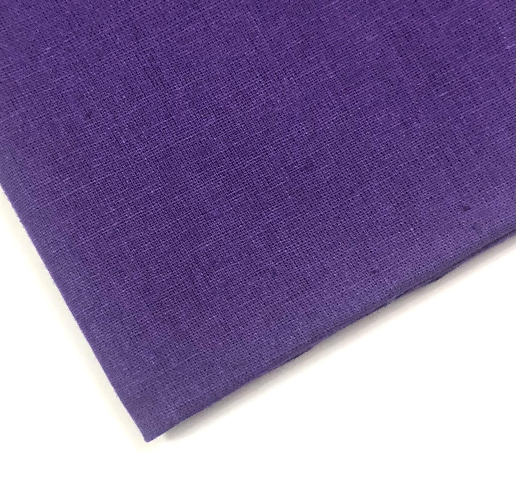 Plain Purple 100% Cotton Fabric for Quilting, Sewing, Dressmaking, Arts & Crafts - 60 Inch Wide M&J® (Purple, 3 METRE)