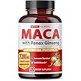 VITAL HERBAL Maca Root Capsules Equivalent to 7200mg Maximum Strength with Ashwagandha Tongkat Ali Tribulus Terrestris Horny Goat Weed Panax Ginseng 1 Bottle 90 Days Supply, Count (Pack of 1)