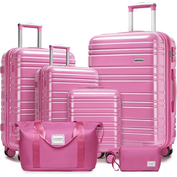 Amazon.com | Merax 6 Piece Luggage Set, Hardshell Suitcase Set