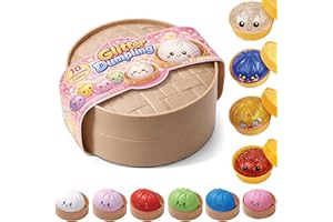 Glitter Dumplings - Rainbow Glittering Dumpling Squishy Mystery Box，Mystery Dumplings Squishy Glitter (Blind Box)