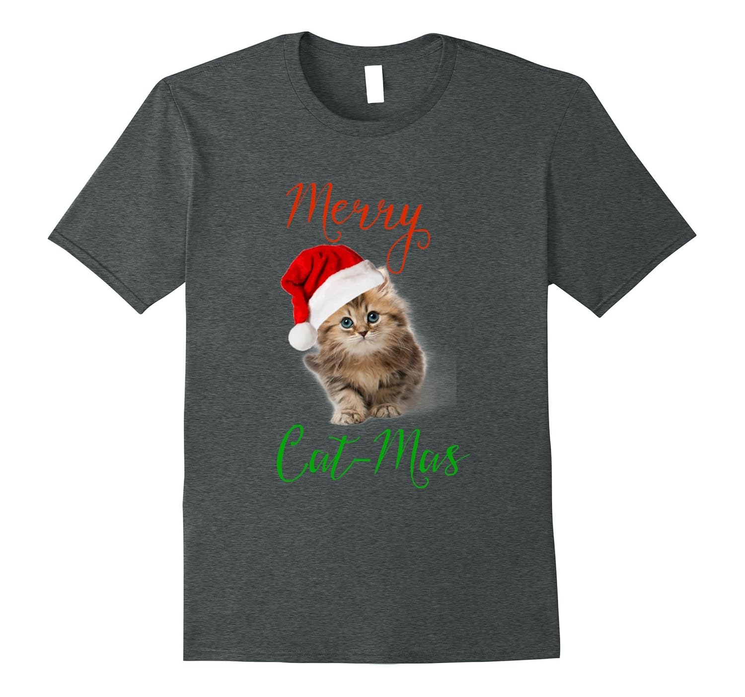 Merry Catmas Funny Christmas Holiday T Shirt Cat Kitten-ANZ