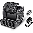 Vacmaster AM201R 3 Speed Floor Fan, 156W 550 CFM Air Mover, Utility Blower Fan, Carpet Dryer for Drying, Cooling & Circulatio