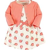 Touched by Nature baby-girls Organic Cotton Dress and Cardigan