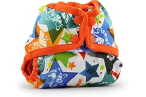 Kanga Care Rumparooz Double Leg Gusset Reusable Cloth Diaper Cover Newborn Snap | Dragons Fly - Poppy 4-15 lbs