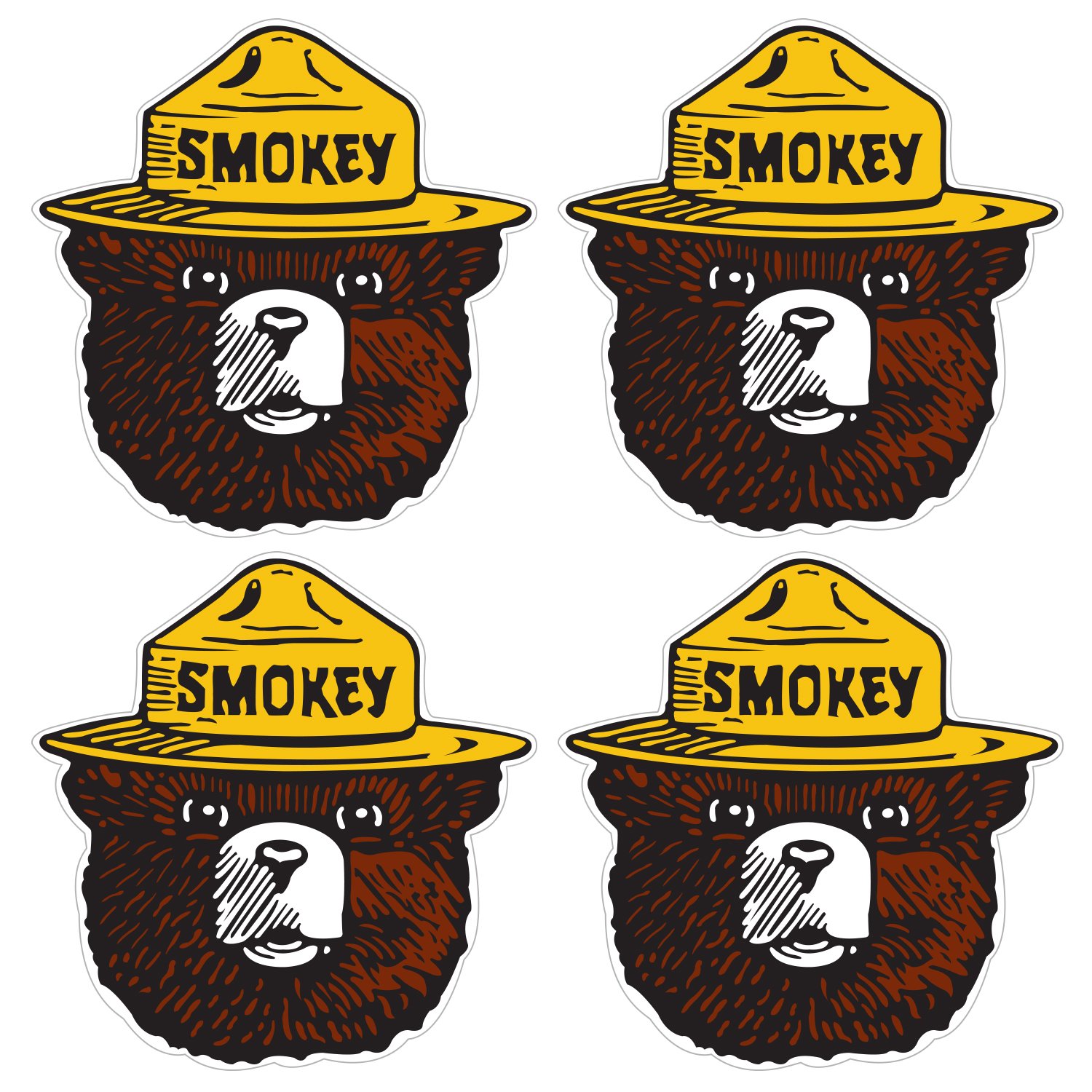 Smokey the Bear Firefighting Wildfire Sticker, Vinyl Decals UV
