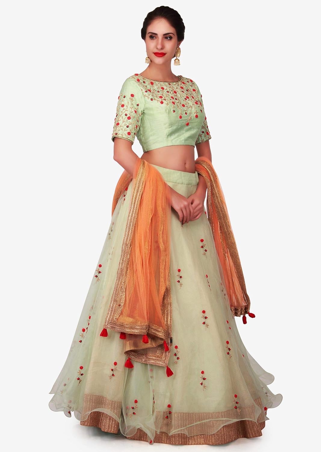 sandar fab net saree (net-1_light green_free size)