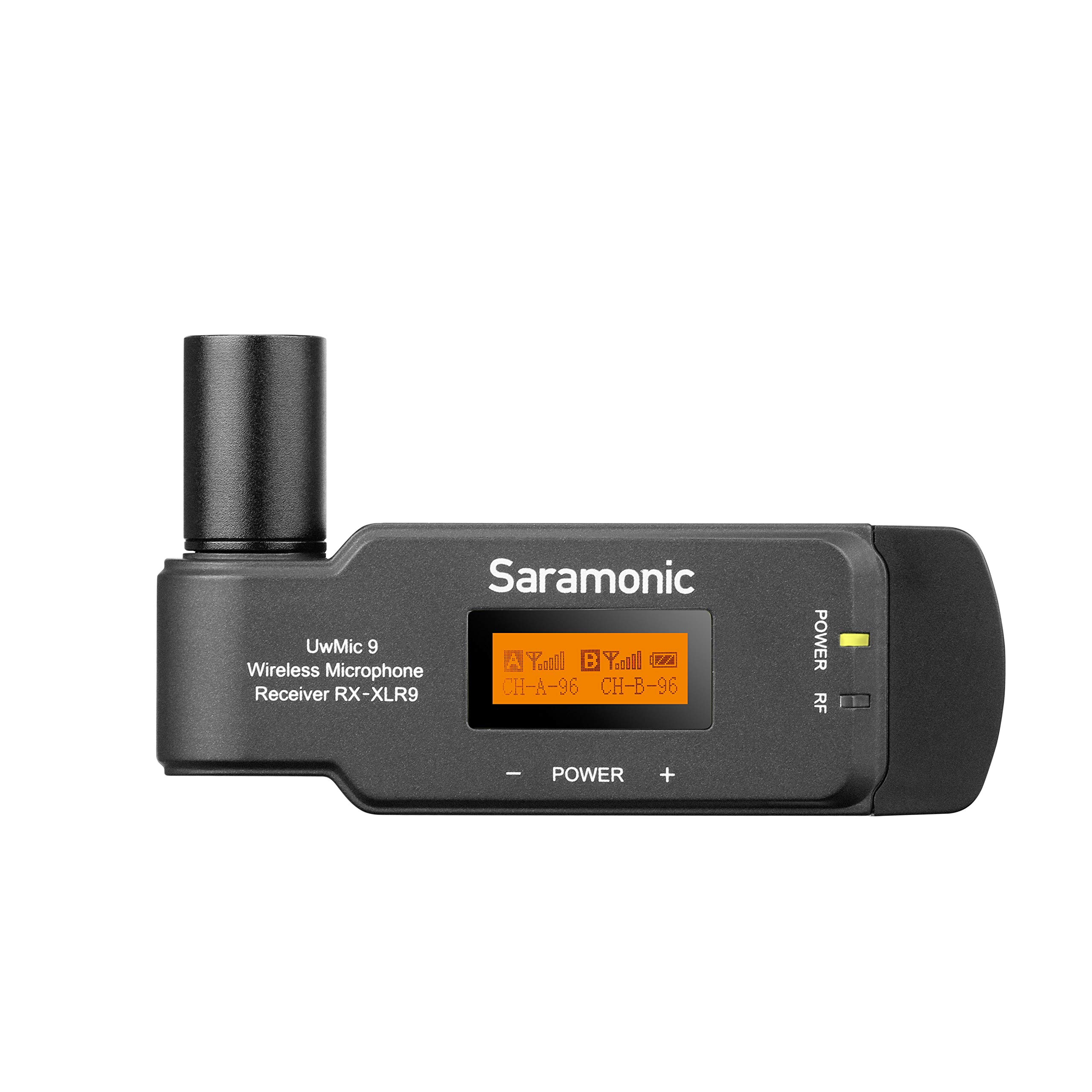 Saramonic UWMIC9 RX-XLR9 Compact Dual-Channel XLR Plug-In UHF Wireless Reciever for Professional Video, DSLR & Mirrorless Cameras