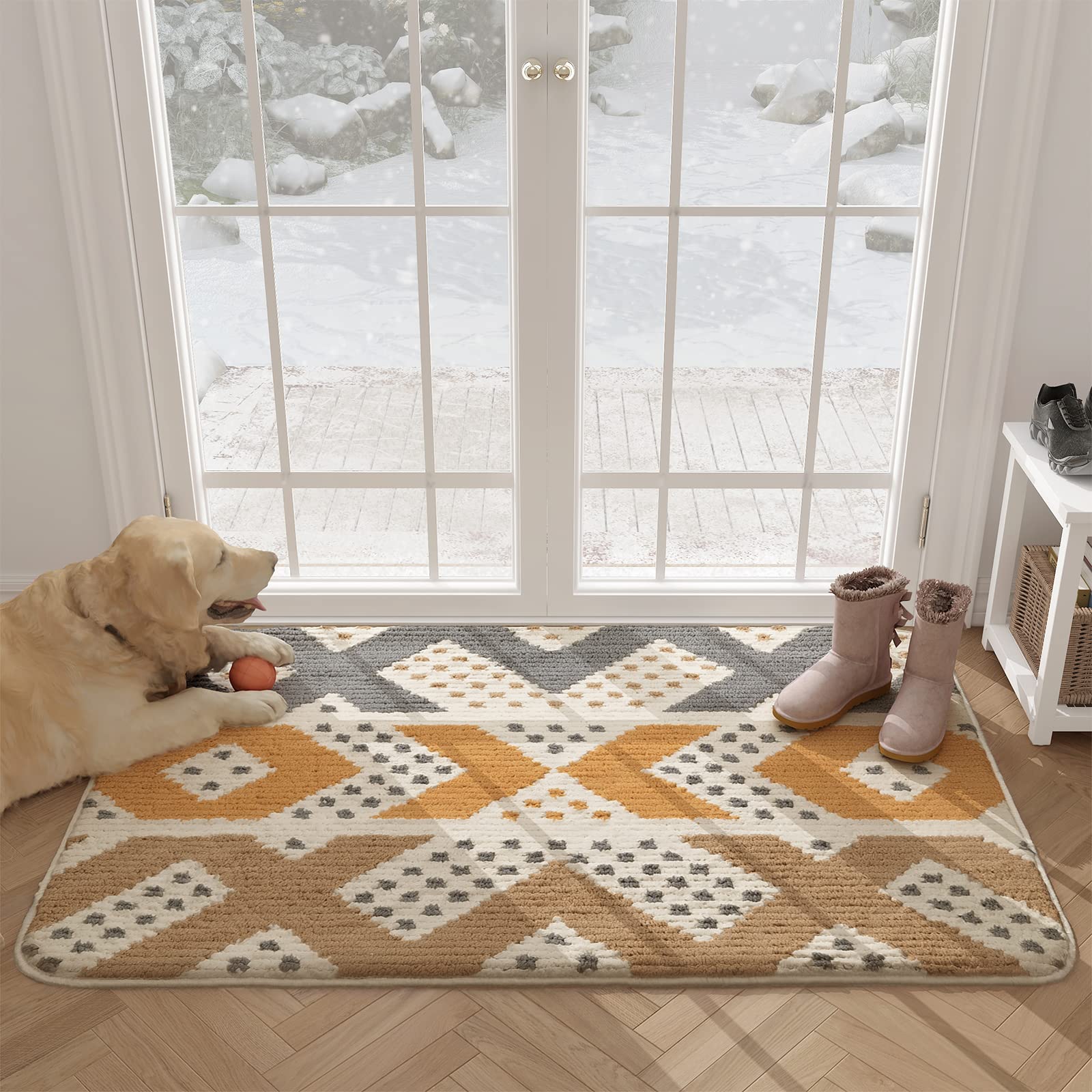 Photo 1 of Color&Geometry Door Mats Indoor, 36"x60" Large Front Door Mat Door Rugs for Entryway Indoor, Non Slip Washable Entry Rugs for Inside House 3x5, Absorbent Mat Floor Mat Entryway Rug