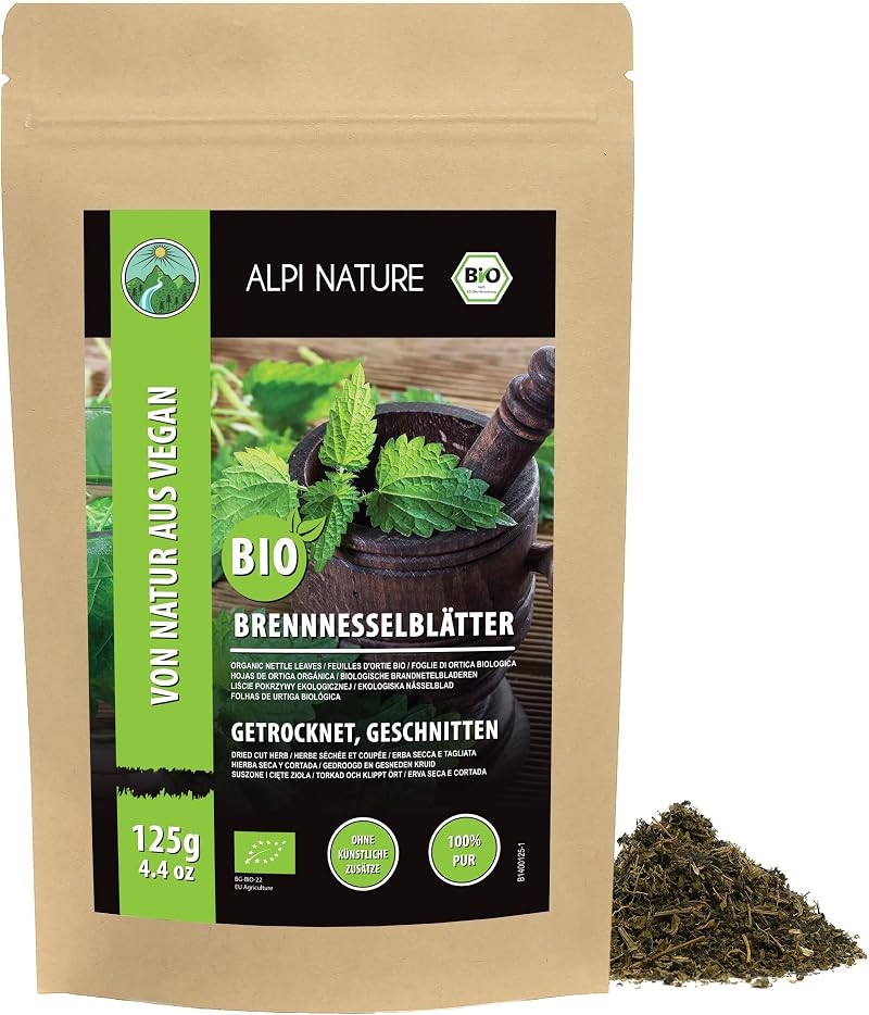 Alpi Nature Organic Nettle Tea 125g Dried Loose Leaf Botanical