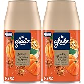 Glade Automatic Spray Refills, Air Freshener, Golden Pumpkin &amp; Spice, 2 x 6.2 oz