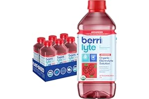 BERRILYTE Berri Lyte Advanced Plant Based Organic Electrolyte Solution – Pediatric Rehydration Drink – Natural Sugar Strawberry Flavor, 1 L, 6 ct