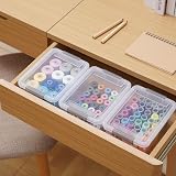 Citylife 6 Pack Plastic Storage Boxes with Lids Small Stackable Clear Box view 6