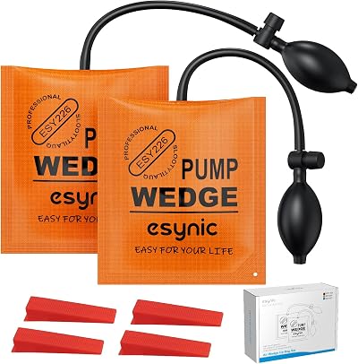 eSynic Air Wedge Pump Up Bags Kit 2 Pack 297 lbs Load-Bearing Wedges 4 pcs