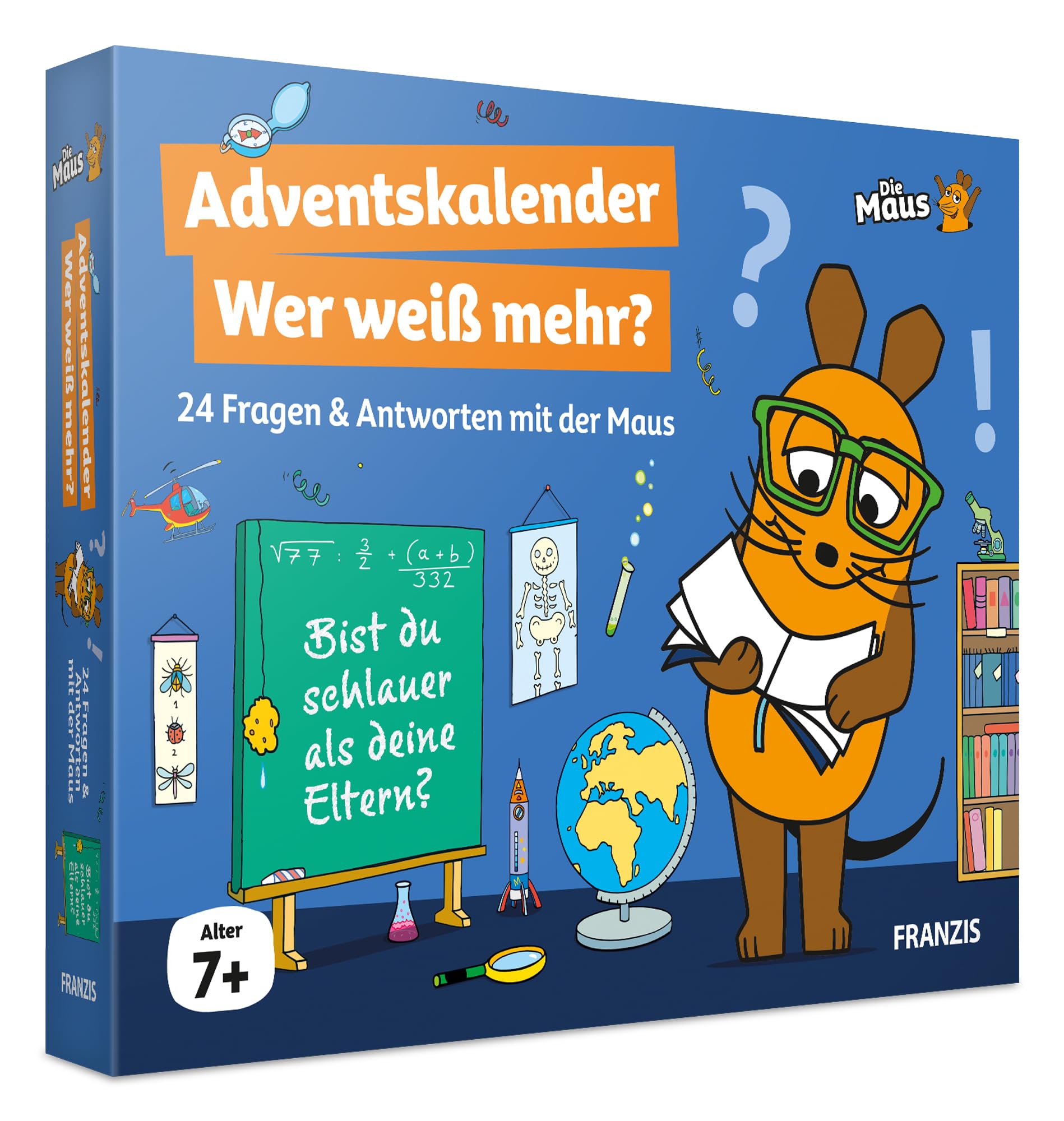 FRANZIS 67216 - Die Maus Adventskalender Wer weiß mehr?: 24 Fragen & Antworten mit der Maus