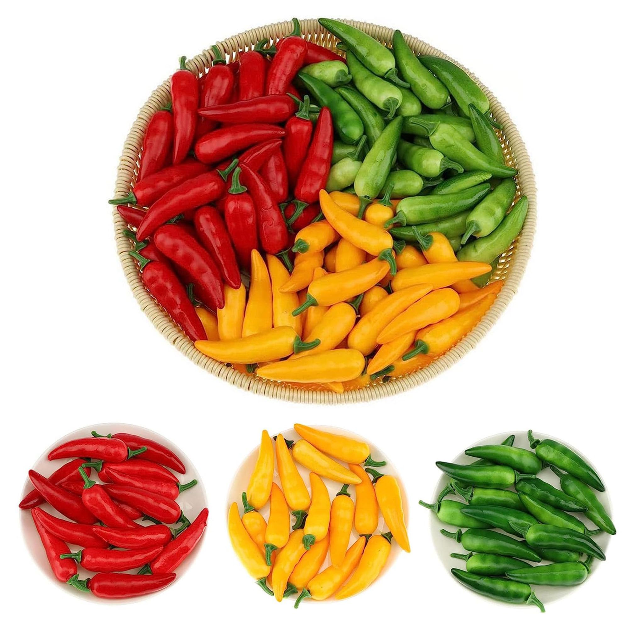LONGHAO Artificial Chili, 48pcs, Realistic Decoration, for Photography Props, Ornament
