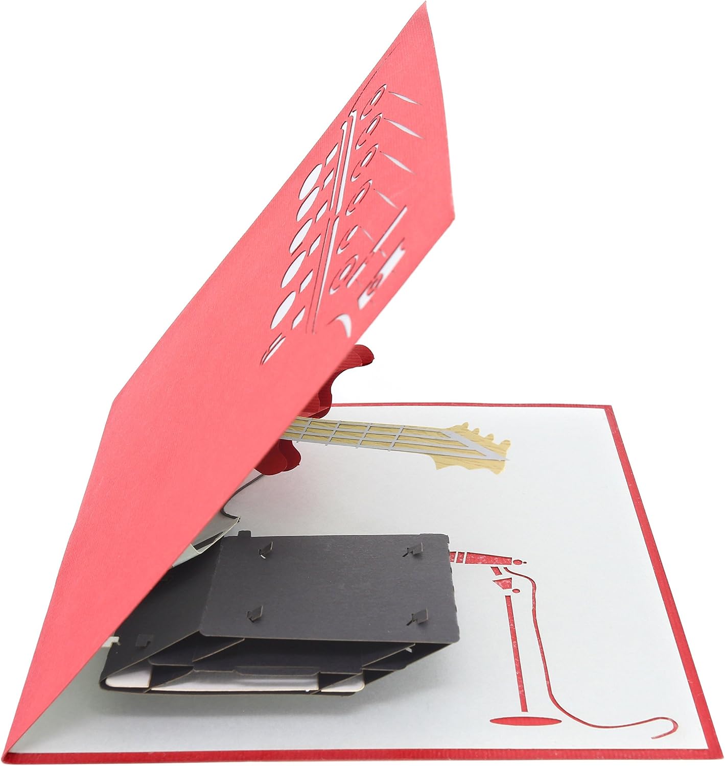 PopLife® Guitar and Amp 3D Pop Up Fathers Day Card, Happy Birthday, Congratulations, Retirement, Teacher Gift, Musician - Image 5