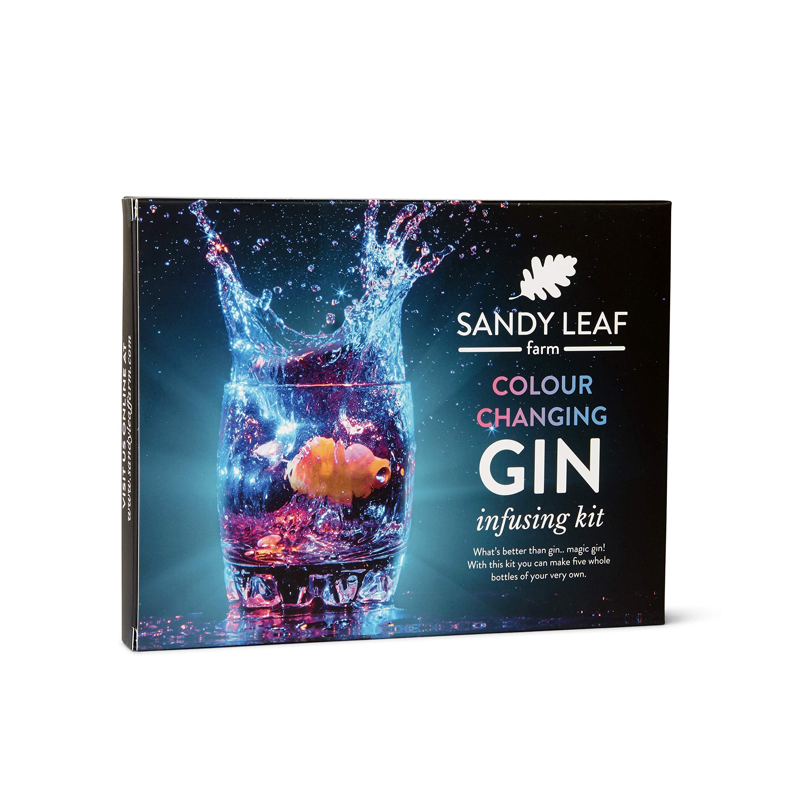 Buy Sandy Leaf Farm Gin Making Kit 5 Bottle, Colour Changing Infusing Kits Valentine's Day