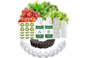 AMBGROW 88Pcs Hydroponic Seed Pods Supplies Kit for Aerogarden Pods, Hydroponics Garden Accessories, Grow Anything Kit with 24 Grow Sponges 12 Grow Baskets 24 Domes 24 Pod Labels 400ml Plant Food Nutrients